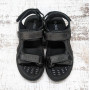 Сандалі босоніжки чоловічі Swin Shoes чорні шкіряні на липучках 3929