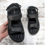 Сандалі босоніжки чоловічі Swin Shoes чорні шкіряні на липучках 3929