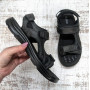 Сандалі босоніжки чоловічі Swin Shoes чорні шкіряні на липучках 3929