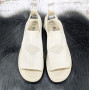 Босоножки женские Fashion молочные текстильные на платформе 4915