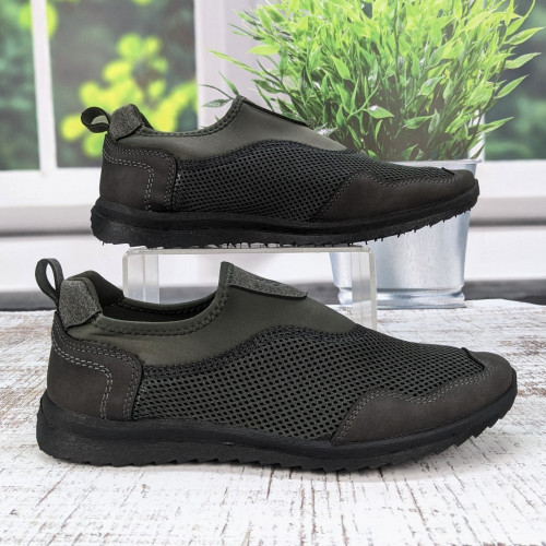 Кросівки чоловічі Dago Style сіро-зелені літні сітка 3119-5