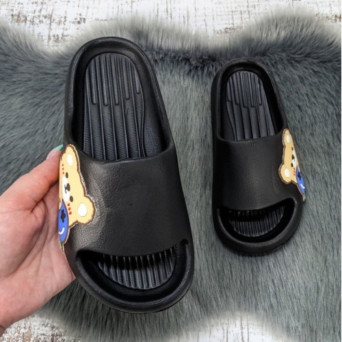Шльопанці дитячі для хлопчика Fashion чорні сланці пінка 5865