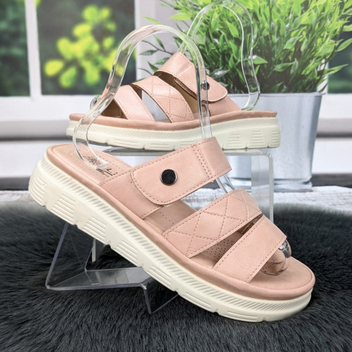 Шльопанці жіночі L.Trendy рожеві еко-шкіра 4984