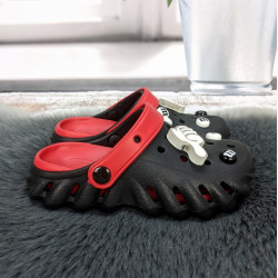 Крокси сабо дитячі для хлопчика Luke Line чорні з червоним 5866-2