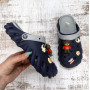 Крокси чоловічі Luck Line сині з сірим піна з джибітсами 3950-2