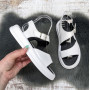 Босоніжки жіночі Carti білі шкіряні на низькому ходу 4763