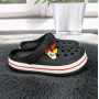 Кроксы детские для девочки Luck Line черные с джибитсей Minnie 5108_2