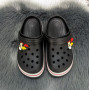 Кроксы детские для девочки Luck Line черные с джибитсей Minnie 5108_2
