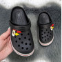 Кроксы детские для девочки Luck Line черные с джибитсей Minnie 5108_2