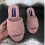 Тапочки женские комнатные Inblu розовые меховые на фетровой подошве 4303