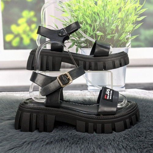 Босоніжки жіночі FDEK чорні на платформі 8011