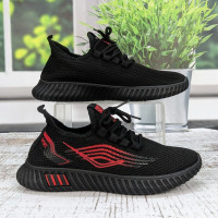 Кросівки підліткові текстильні FDEK чорні з червоним 5894
