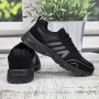 Кросівки чоловічі Gipanis чорні текстиль з еко-шкірою 3970