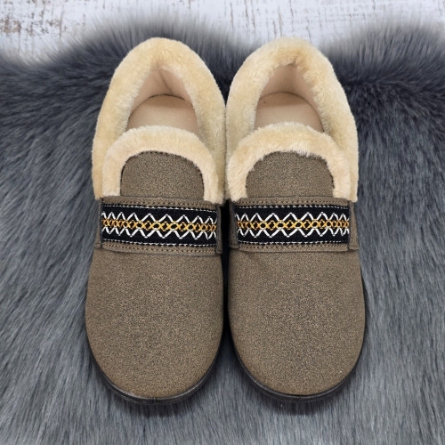 Тапочки-чуні жіночі закриті Dago Style кавові утеплені 8051