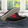   Капці домашні жіночі Inblu темно-коричневі фетрові 4598