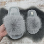 Тапочки жіночі хутряні Fangre сірі 8050