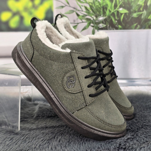 Кроссовки зимние женские Dago Style серые на меху 8065