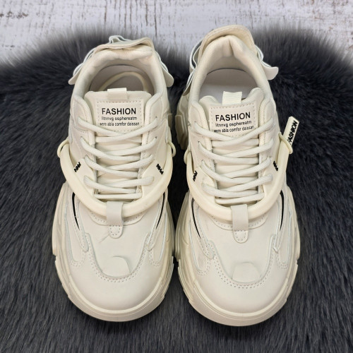 Кросівки жіночі Swin Shoes молочні на об'ємній підошві демісезонні 8075