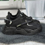 Кросівки жіночі Swin Shoes чорні на об'ємній підошві демісезонні 8075