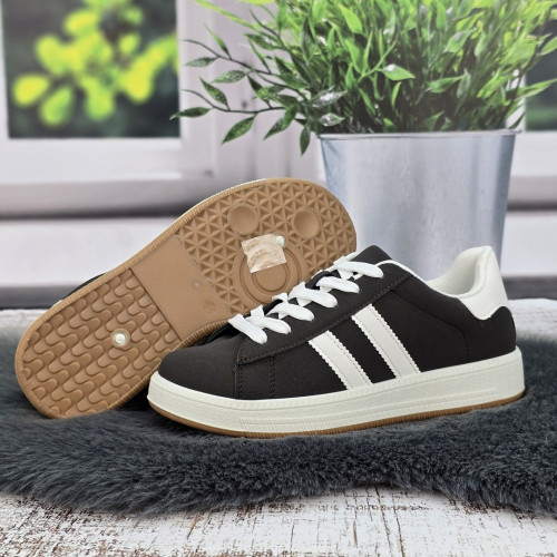 Кросівки жіночі Swin графітові демісезонні на рівній підошві 8073