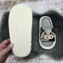 Тапочки женские Lion серые открытые текстильные с коровой 8078