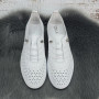 Мокасины женские Ulla белые турецкие мягкая кожа перфорированные 8084