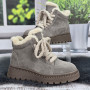 Черевики жіночі зимові ITTS сірі замшеві на шнурках 8103