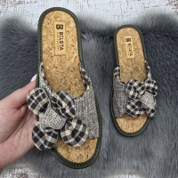 Капці жіночі Белста коричневі відкриті з корковою устілкою 2432_2