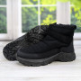 Черевики чоловічі зимові Dago Style чорні з хутром і бічною блискавкою 3835