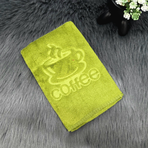 Рушник кухонний мікрофібра 35х75 см зелений 208Kyx_Cofe_kolor