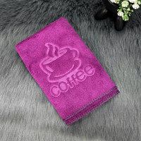 Полотенце кухонное микрофибра 35х75 см цвета фуксия 208Kyx_Cofe_kolor 