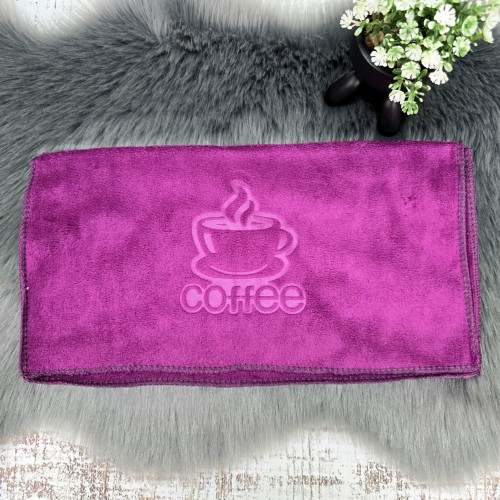 Полотенце кухонное микрофибра 35х75 см цвета фуксия 208Kyx_Cofe_kolor 