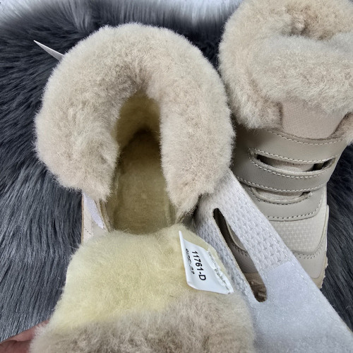 Черевики дитячі для дівчинки Tom.M бежеві зимові на овчині 5997