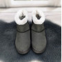 Ботинки зимние женские Dago Style серые из искусственной замши на меху 4673