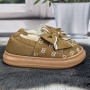 Тапочки жіночі закриті чуні Luck Line темно-бежеві еко-шкіра на хутрі 8202