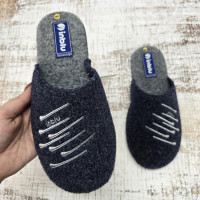Тапочки мужские фетровые для паркета Inblu синие 3660