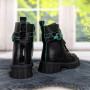 Ботинки зимние детские для девочки черные с зеленым Paliament 5481