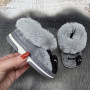 Тапочки чуни детские LION серые с черным закрытые с задником Котики 1814