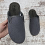 Тапочки чоловічі домашні Inblu сірі на поліуретановій підошві зі шкіряною устілкою 6041