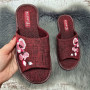 Тапочки женские домашние Белста бордовые с открытым носком 4605-2