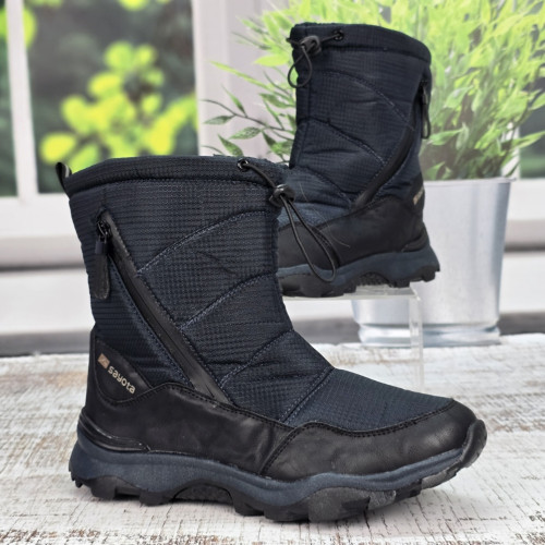 Дутики чоловічі Sayota кольору графітові зимові спортивного типу на блискавці 6044