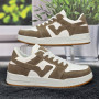 Кроссовки кеды женские Swin shoes белые с коричневым 4424