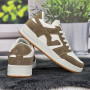 Кроссовки кеды женские Swin shoes белые с коричневым 4424