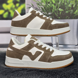 Кросівки кеди жіночі Swin shoes білі із коричневим 4424