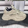 Кросівки жіночі Swin Shoes бежеві на об'ємній підошві демісезонні 8075-2