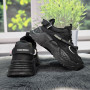 Кросівки жіночі Swin Shoes чорні на об'ємній підошві демісезонні 8075-2