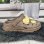 Сабо кроксы женские Dago Style кофейные ЭВА с джибитсами 4041-4