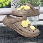 Сабо кроксы женские Dago Style кофейные ЭВА с джибитсами 4041-4