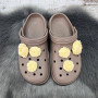 Сабо кроксы женские Dago Style кофейные ЭВА с джибитсами 4041-4