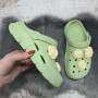 Сабо крокси жіночі Dago Style оливкові ЕВА з джибітсами 4041-4